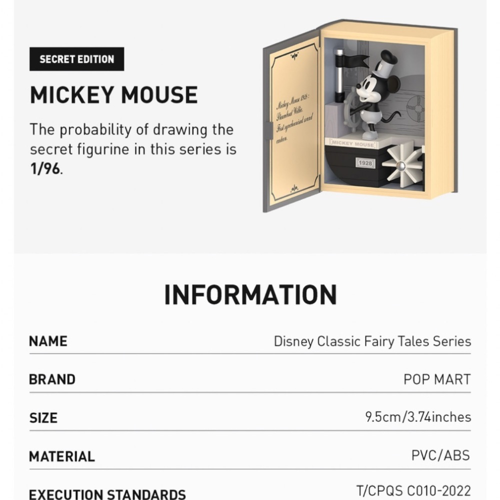 Disney Classic Mickey Mouse Secret Edition Figurine - Picture 4 of 4